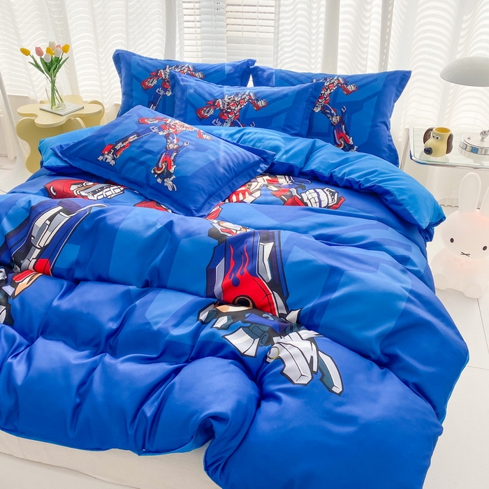 91家纺网 家纺一手货源 找家纺 卡通被套单件被罩男女儿童学生宿舍单人被单男孩卡幼儿园单人被罩 擎天柱