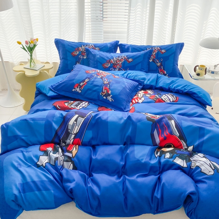 91家纺网 家纺一手货源 找家纺 卡通被套单件被罩男女儿童学生宿舍单人被单男孩卡幼儿园单人被罩 擎天柱