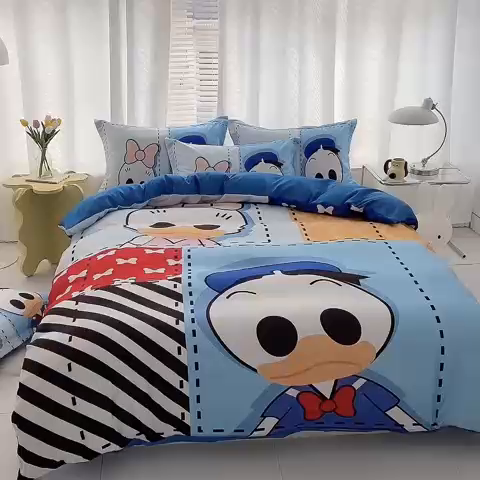 91家纺网 家纺一手货源 找家纺 卡通被套单件被罩男女儿童学生宿舍单人被单男孩卡幼儿园单人被罩 上课