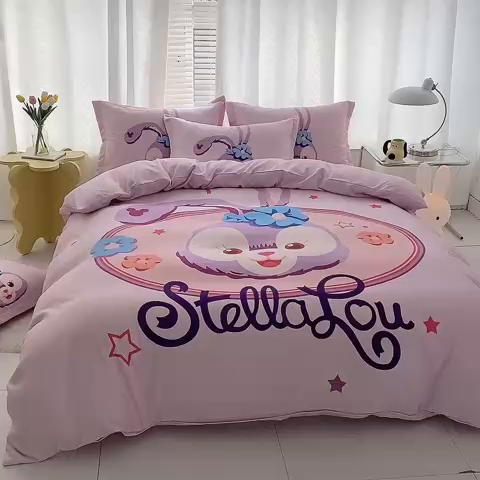 91家纺网 家纺一手货源 找家纺 卡通被套单件被罩男女儿童学生宿舍单人被单男孩卡幼儿园单人被罩 可爱星黛露