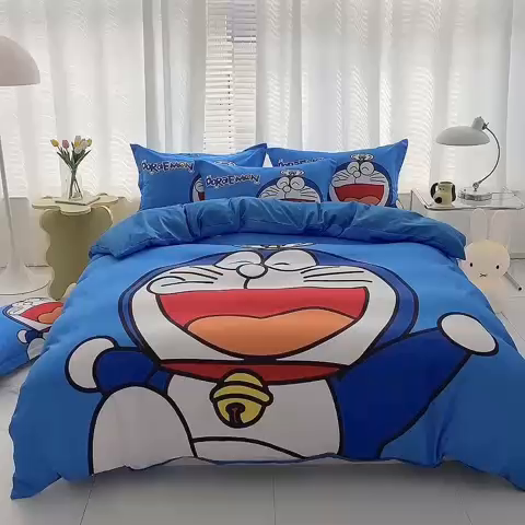 91家纺网 家纺一手货源 找家纺 卡通被套单件被罩男女儿童学生宿舍单人被单男孩卡幼儿园单人被罩 叮当快跑