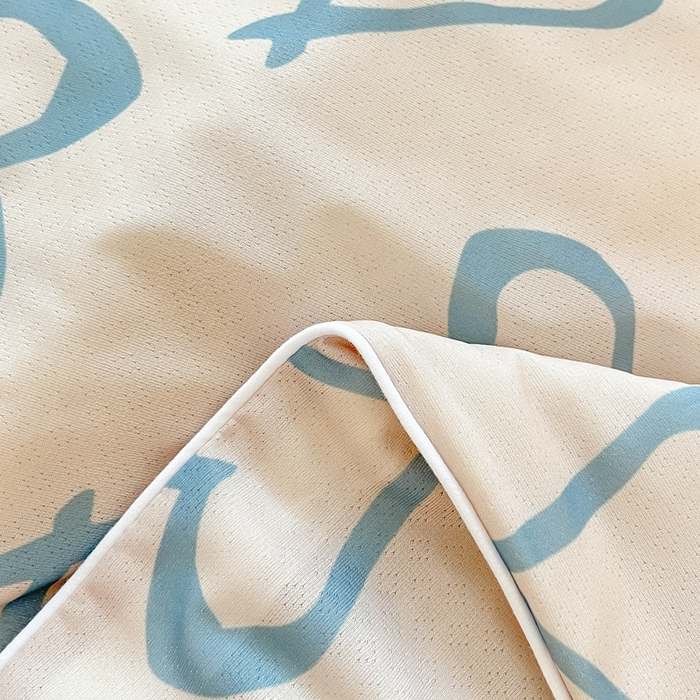 91家纺网 家纺一手货源 找家纺  蜜柚 2024新款A类提花透气凉感丝小冰皮夏被 领结熊