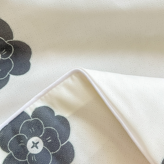 91家纺网 家纺一手货源 找家纺  蜜柚 2024新款A类提花透气凉感丝小冰皮夏被 山茶花