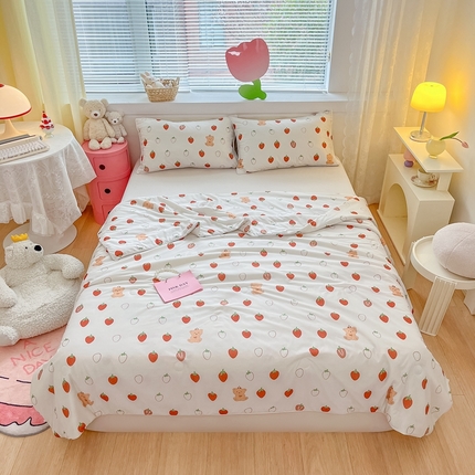 91家纺网 家纺一手货源 找家纺 （总） 蜜柚 2024新款A类提花透气凉感丝小冰皮夏被