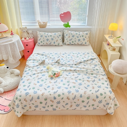 91家纺网 家纺一手货源 找家纺 （总） 蜜柚 2024新款A类提花透气凉感丝小冰皮夏被