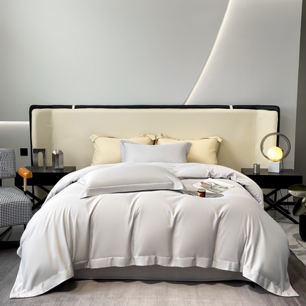 艾佳 2025新款纯色莱赛尔天丝四件套 典雅灰