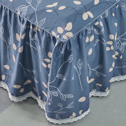 91家纺网 家纺一手货源 找家纺 （总）爱妮玖玖 2023新款小白边夹棉床裙四件套