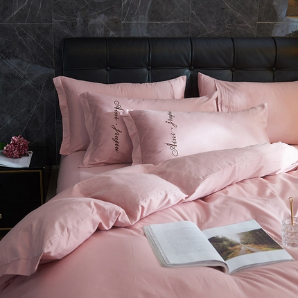 91家纺网 家纺一手货源 找家纺 （总）爱妮玖玖家纺 2023新款素色床裙四件套-素拼款