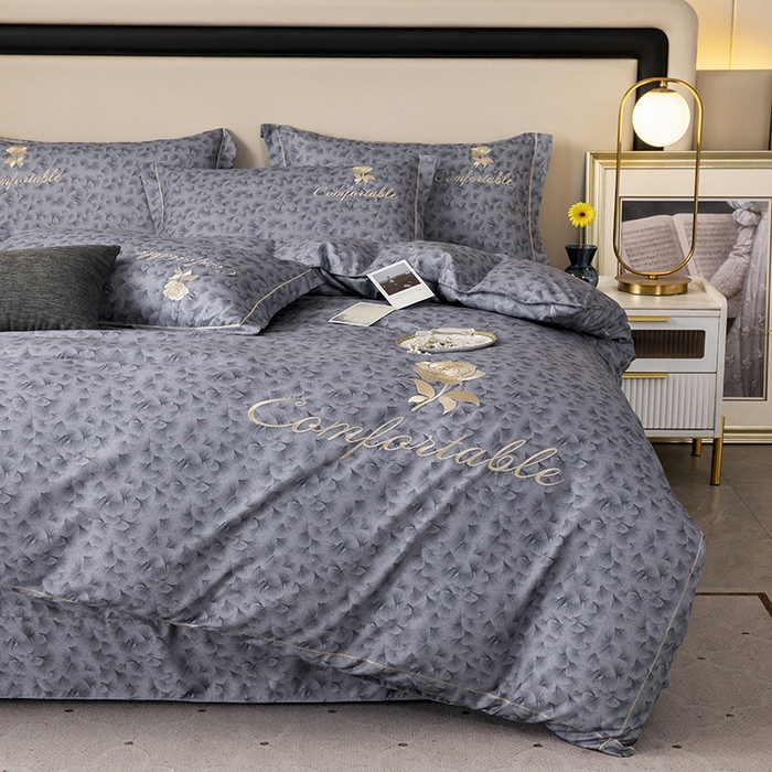 91家纺网 家纺一手货源 找家纺 （总）优尚家纺2025新款肌理纹刺绣款四件套