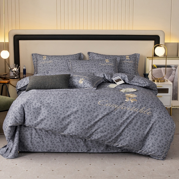 91家纺网 家纺一手货源 找家纺 （总）优尚家纺2025新款肌理纹刺绣款四件套