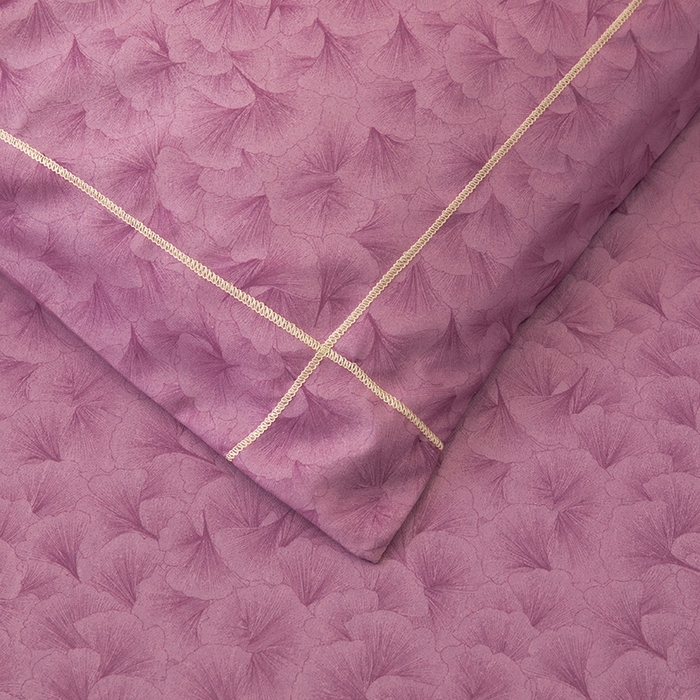 91家纺网 家纺一手货源 找家纺 优尚家纺2025新款肌理纹刺绣款四件套 豆沙红