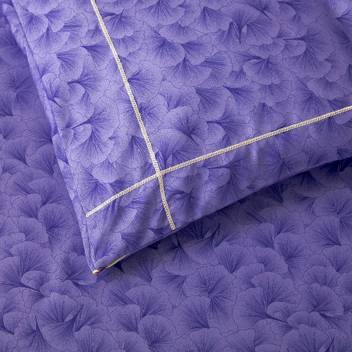 91家纺网 家纺一手货源 找家纺 优尚家纺2025新款肌理纹刺绣款四件套 罗兰紫