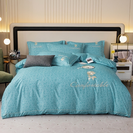 91家纺网 家纺一手货源 找家纺 （总）优尚家纺2025新款肌理纹刺绣款四件套