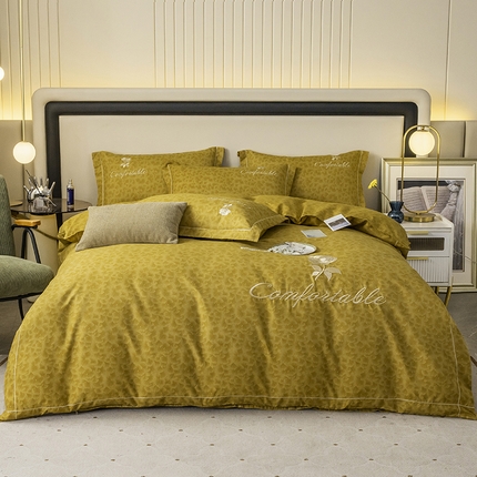 91家纺网 家纺一手货源 找家纺 （总）优尚家纺2025新款肌理纹刺绣款四件套