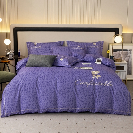 91家纺网 家纺一手货源 找家纺 （总）优尚家纺2025新款肌理纹刺绣款四件套