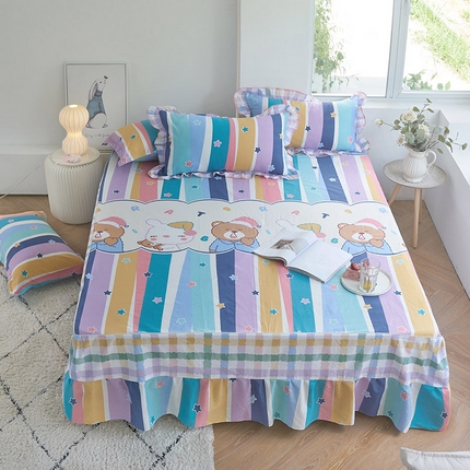 91家纺网 家纺一手货源 找家纺 （总）爱妮玖玖家纺 2023春夏床裙 萌夏卡通床裙