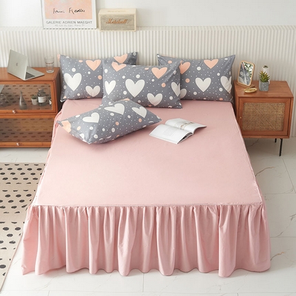 91家纺网 家纺一手货源 找家纺 （总）爱妮玖玖家纺 2023春夏床裙单品集锦素色床裙素印款