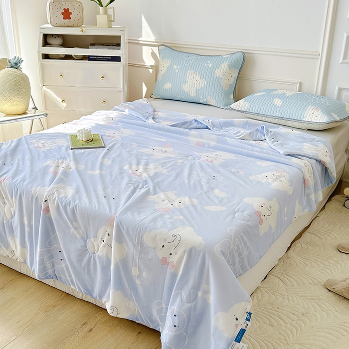 91家纺网 家纺一手货源 找家纺 纽缦家纺 2023新款降温凉感被 小飞象