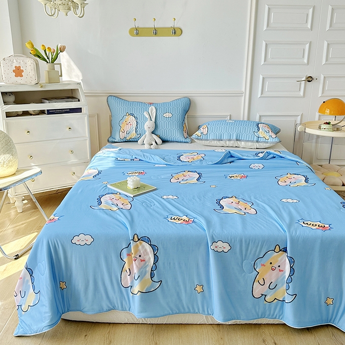 91家纺网 家纺一手货源 找家纺 纽缦家纺 2023新款降温凉感被 欢乐奶龙