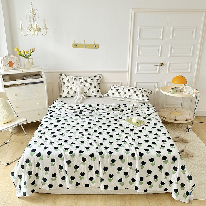 91家纺网 家纺一手货源 找家纺 纽缦家纺 2023新款降温凉感被 浅夏-白