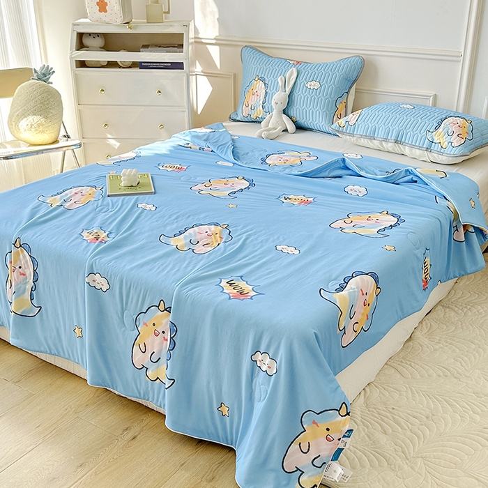 91家纺网 家纺一手货源 找家纺 纽缦家纺 2023新款降温凉感被 欢乐奶龙