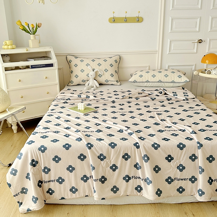 91家纺网 家纺一手货源 找家纺 纽缦家纺 2023新款降温凉感被 灵动-卡其