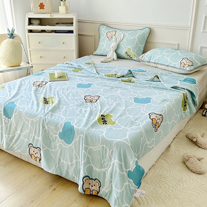 91家纺网 家纺一手货源 找家纺 纽缦家纺 2023新款降温凉感被 蝴蝶熊