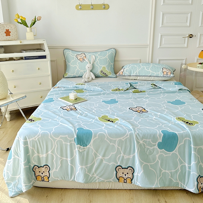 91家纺网 家纺一手货源 找家纺 纽缦家纺 2023新款降温凉感被 蝴蝶熊