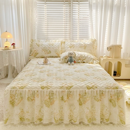 （总）宜凡 2023新款云朵棉床笠式床裙三件套