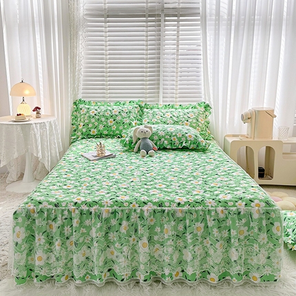 宜凡 2023新款云朵棉床笠式床裙三件套 元气朵朵