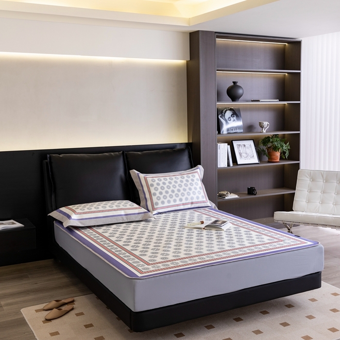 91家纺网 家纺一手货源 找家纺 2023新款高端可水洗冰丝席床笠款 亚森的世界-床笠