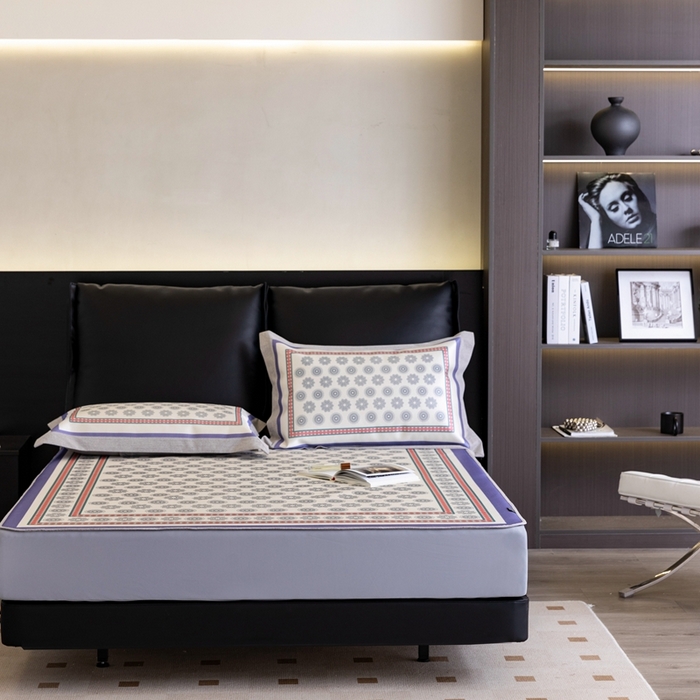 91家纺网 家纺一手货源 找家纺 2023新款高端可水洗冰丝席床笠款 亚森的世界-床笠