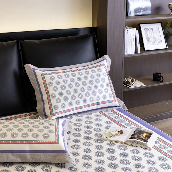 91家纺网 家纺一手货源 找家纺 2023新款高端可水洗冰丝席床笠款 亚森的世界-床笠