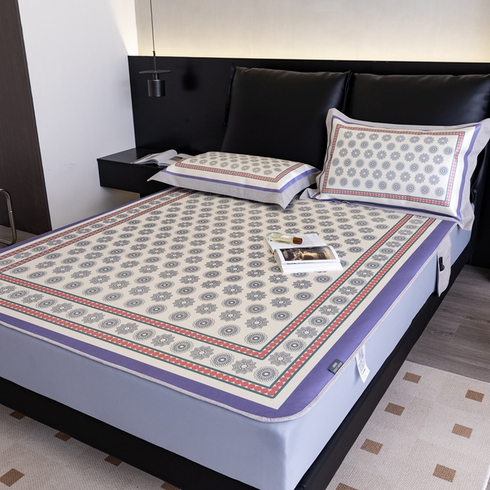 91家纺网 家纺一手货源 找家纺 2023新款高端可水洗冰丝席床笠款 亚森的世界-床笠