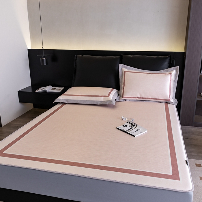 91家纺网 家纺一手货源 找家纺 2023新款高端可水洗冰丝席床笠款 几何生活-床笠