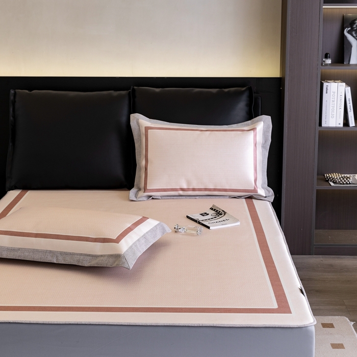 91家纺网 家纺一手货源 找家纺 2023新款高端可水洗冰丝席床笠款 几何生活-床笠