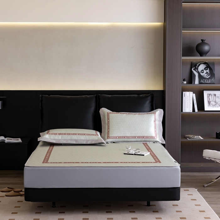 91家纺网 家纺一手货源 找家纺 2023新款高端可水洗冰丝席床笠款 瑞朵-床笠