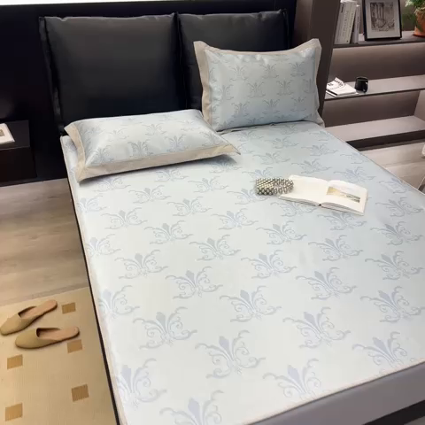 91家纺网 家纺一手货源 找家纺 2023新款高端可水洗冰丝席床笠款 多罗-床笠