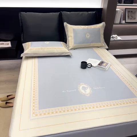 91家纺网 家纺一手货源 找家纺 2023新款高端可水洗冰丝席床笠款 维也纳公主-床笠