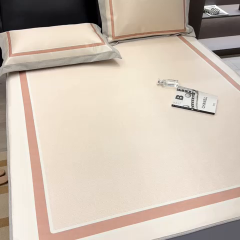 91家纺网 家纺一手货源 找家纺 2023新款高端可水洗冰丝席床笠款 几何生活-床笠