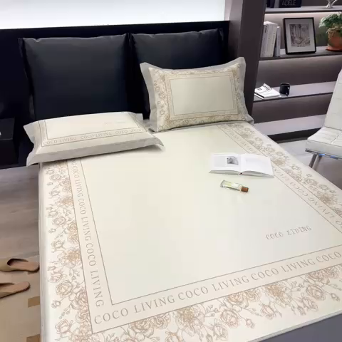 91家纺网 家纺一手货源 找家纺 2023新款高端可水洗冰丝席床笠款 爱丽丝梦境-床笠