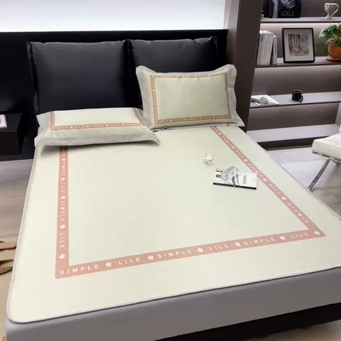 91家纺网 家纺一手货源 找家纺 2023新款高端可水洗冰丝席床笠款 瑞朵-床笠