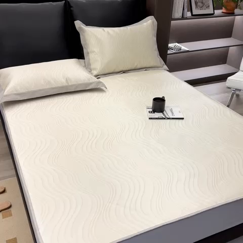 91家纺网 家纺一手货源 找家纺 2023新款高端可水洗冰丝席床笠款 尤里-床笠