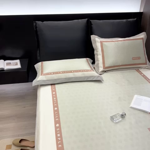 91家纺网 家纺一手货源 找家纺 2023新款高端可水洗冰丝席床笠款 朵瑞拉-床笠