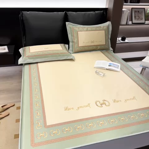 91家纺网 家纺一手货源 找家纺 2023新款高端可水洗冰丝席床笠款 艾格-床笠