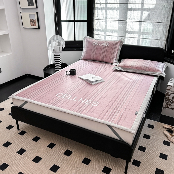 91家纺网 家纺一手货源 找家纺 本希家居 2023新款时尚高端款冰丝席 赛琳纳-平席