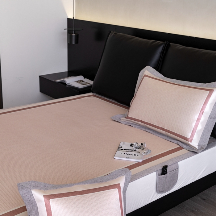 91家纺网 家纺一手货源 找家纺 本希家居 2023本希高端可水洗冰丝席-平席款 几何生活