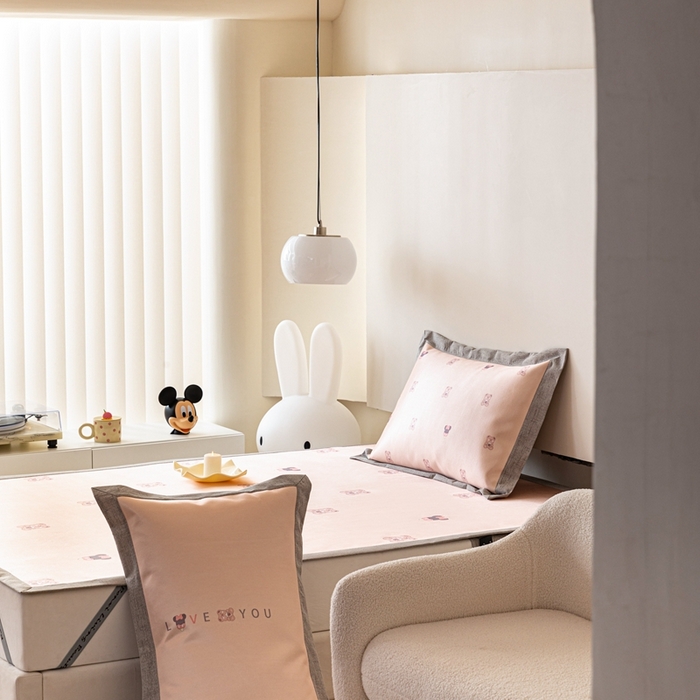 91家纺网 家纺一手货源 找家纺 本希家居 2023新款小清新卡通款冰丝席-床席款 茶杯熊