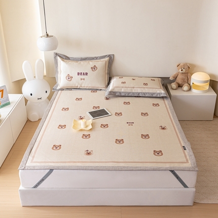本希家居 2023新款小清新卡通款冰丝席-床席款 可爱熊