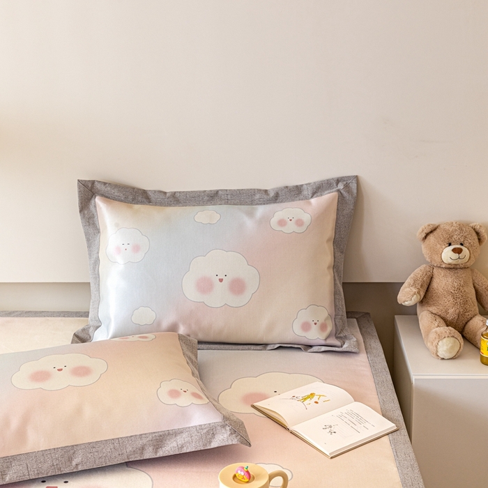 91家纺网 家纺一手货源 找家纺 本希家居 2023新款小清新卡通款冰丝席-床席款 可爱云朵